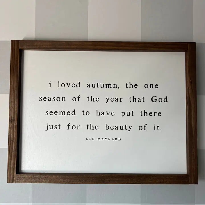 I Loved Autumn- Black background