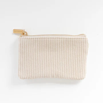 Corduroy Coin Pouch- Creme