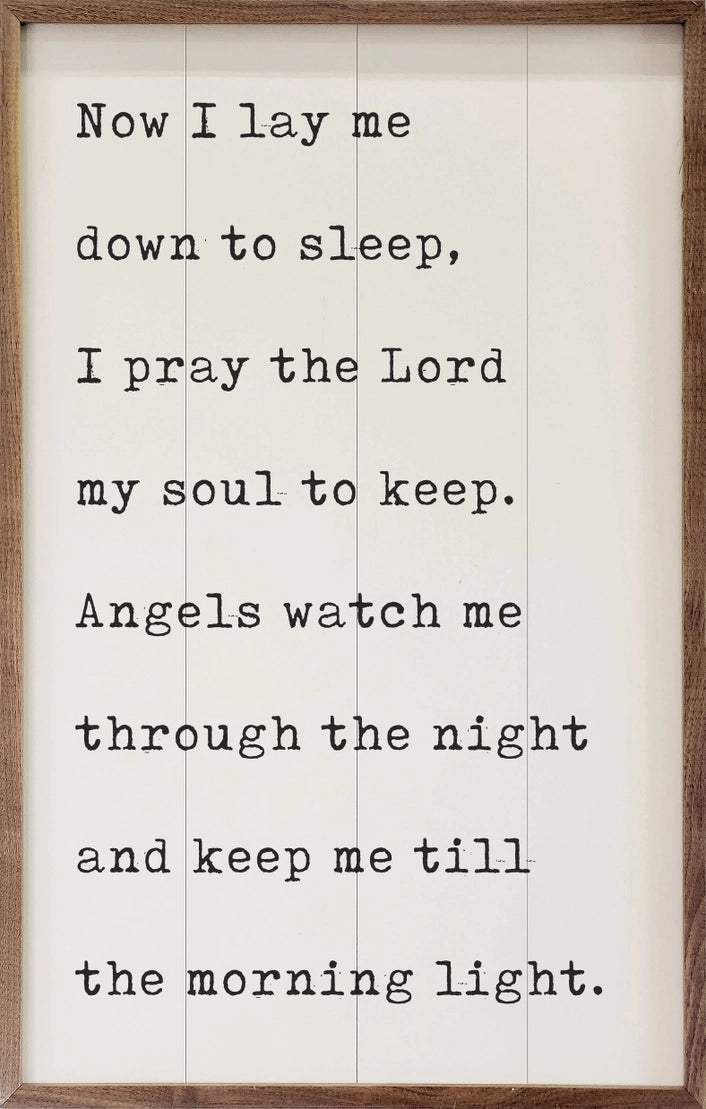 Now I Lay Me Down To Sleep White