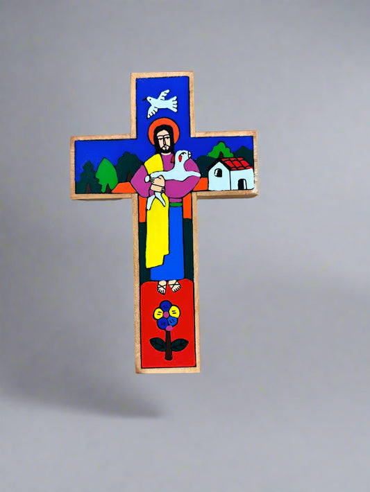 Hand painted cross- Jesus