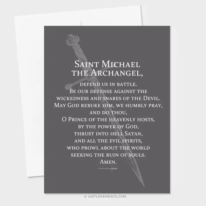 St. Michael Prayer Greeting Card