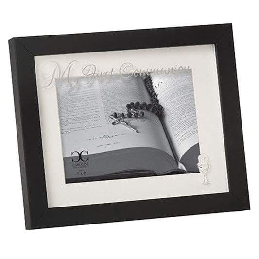 First Communion 8" Black Frame 5x7 photo