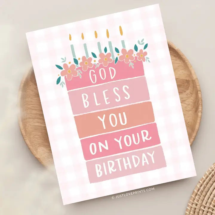 God Bless You On Your Birthday Greeting Card