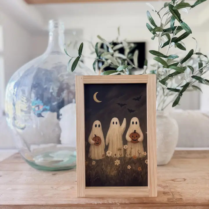 Ghost Flower Field | Halloween Wall Art