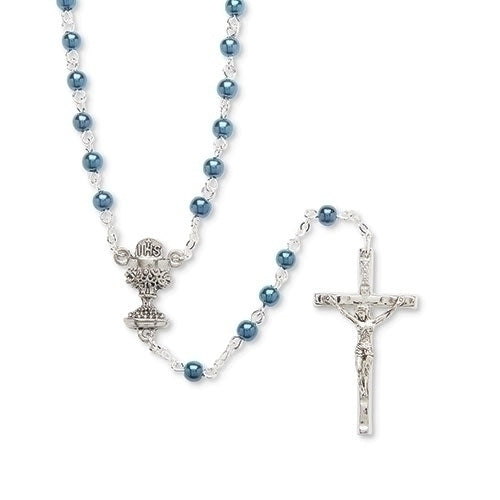 First Communion Rosary- Blue