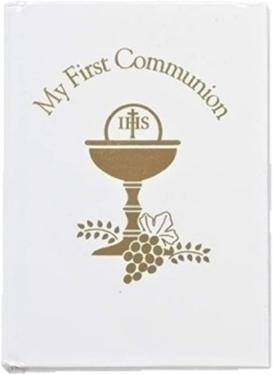 First Communion 5" H Book- White