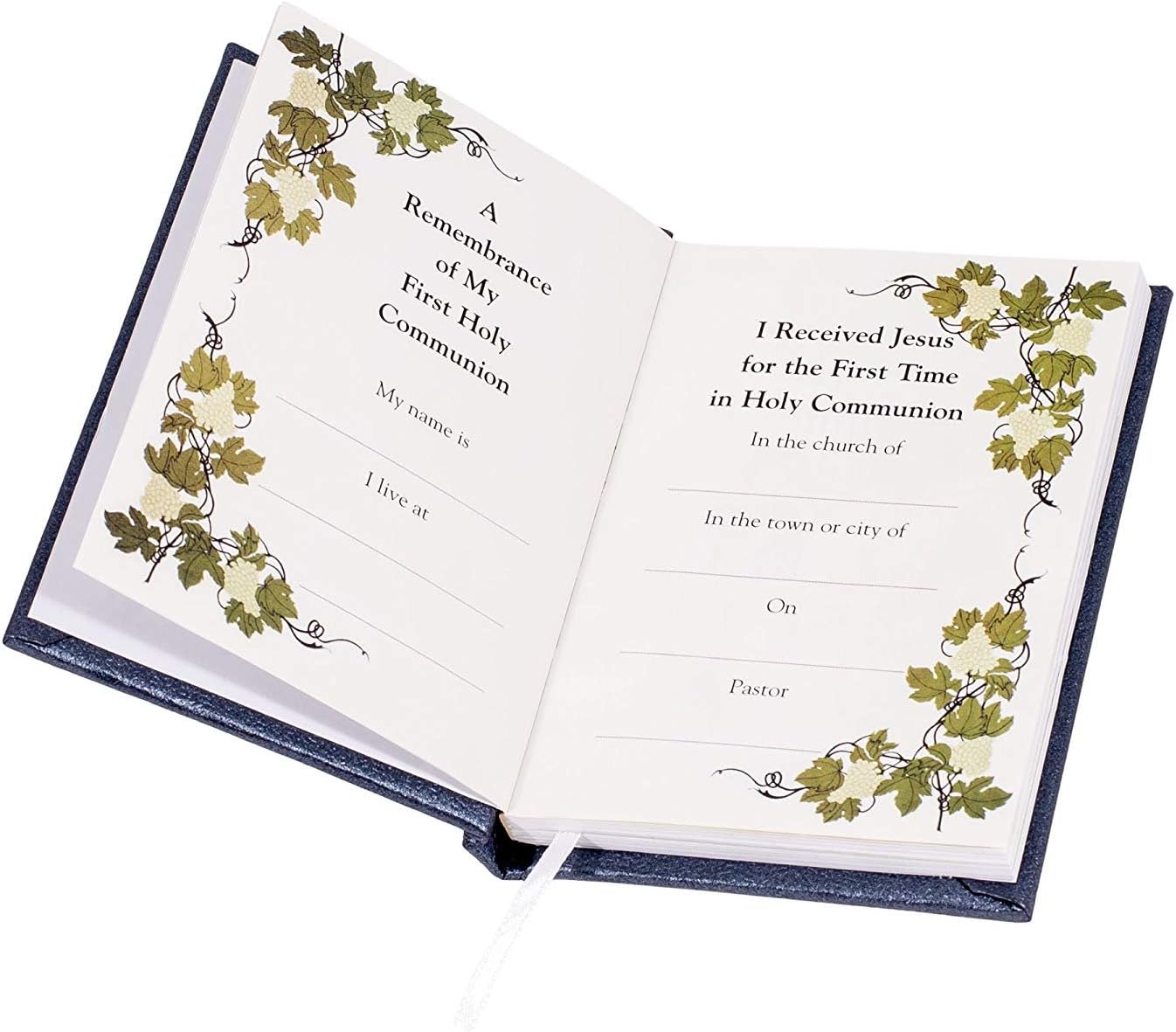 First Communion 5" H Book- Dark Gray