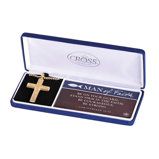 Man of Faith Swirl Cross 24L