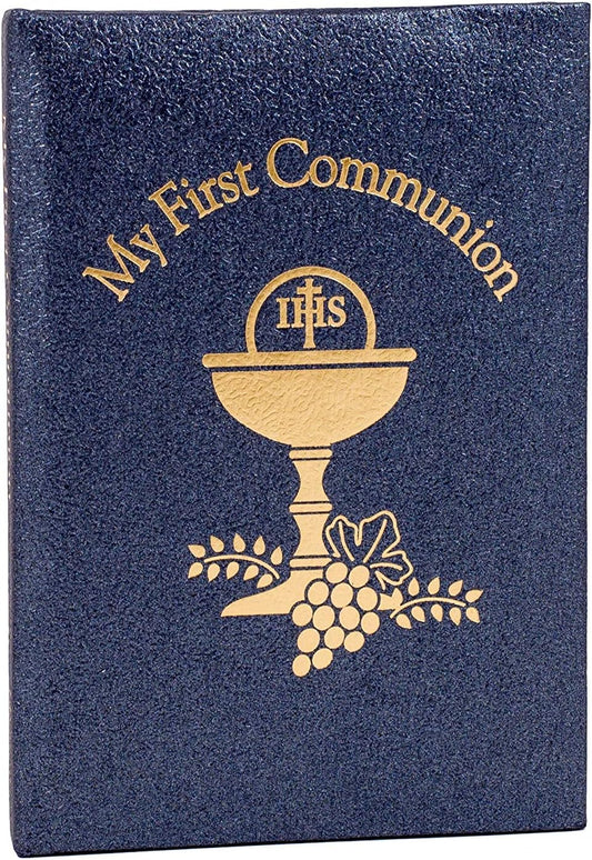 First Communion 5" H Book- Dark Gray