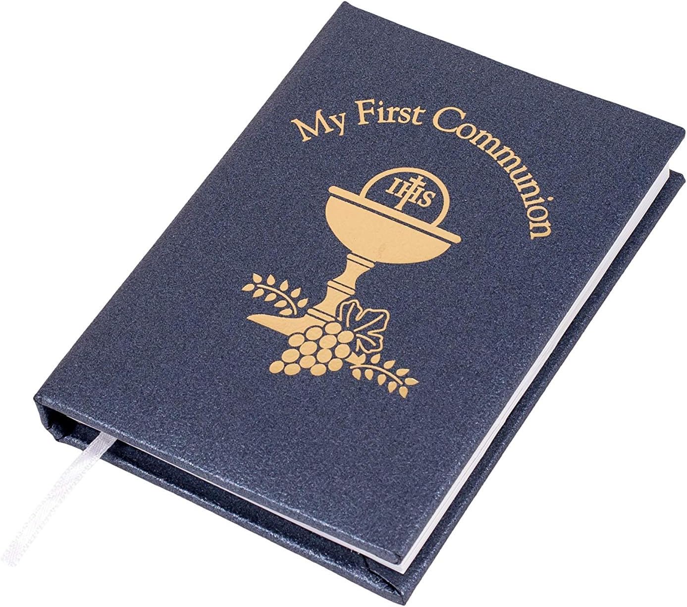 First Communion 5" H Book- Dark Gray