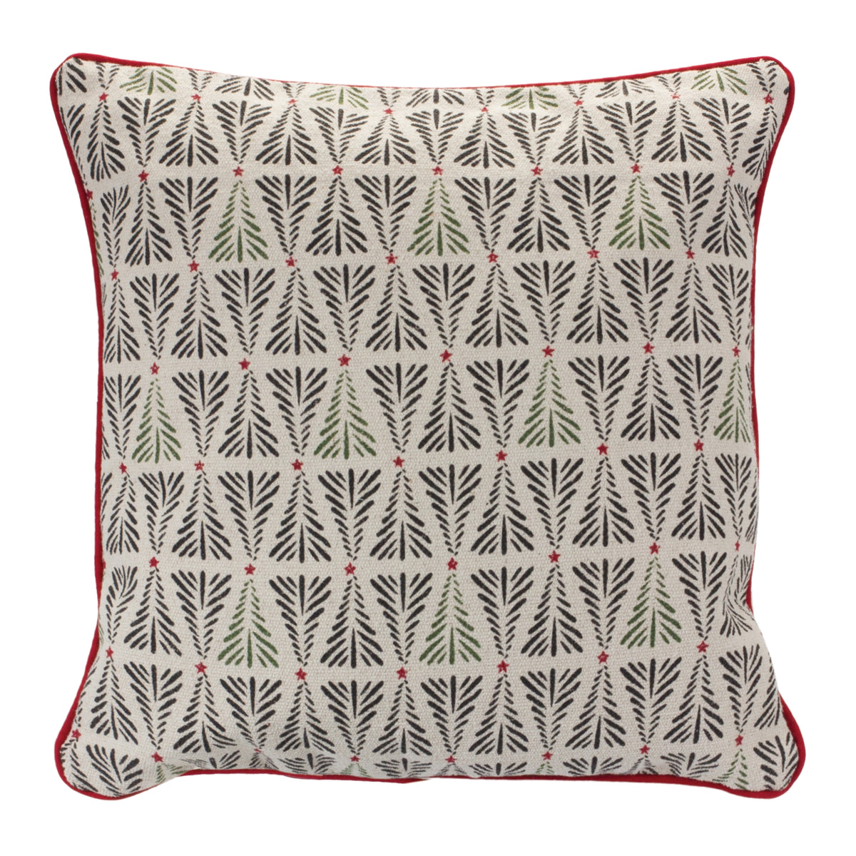Pillow w/Trees 18”SQ Cotton