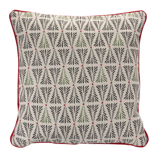 Pillow w/Trees 18”SQ Cotton