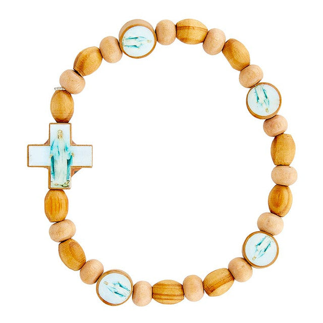  Our Lady Of Guadalupe Wood Bead Bracelet