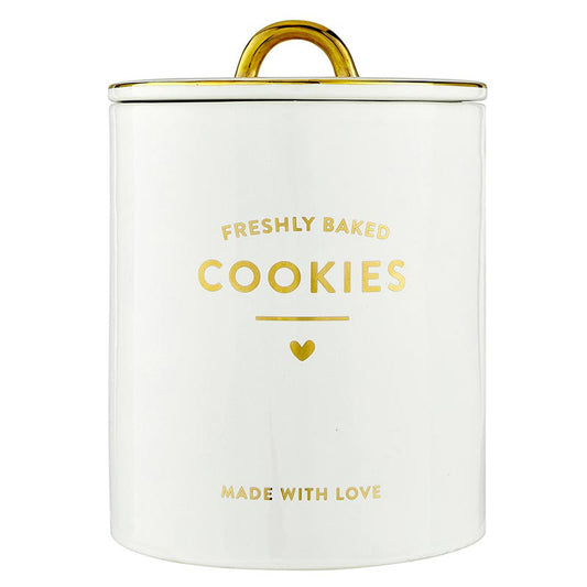 Ceramic Gold Foil Cookie Jar