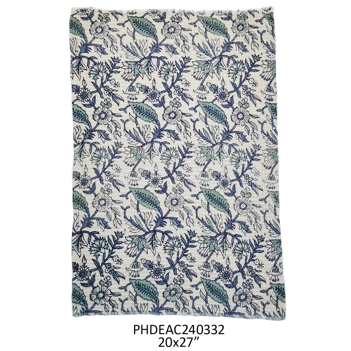 Cornflower Botanical Print Cotton Dish Towel