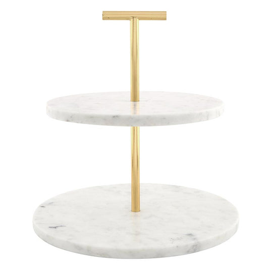 Marble + Gold Tiered Stand