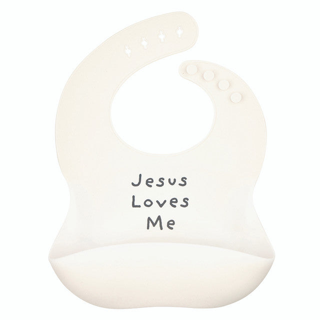 Silicone Bib - Jesus Loves Me