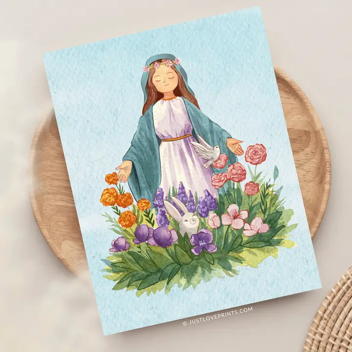 Mary's Garden Greeting Card