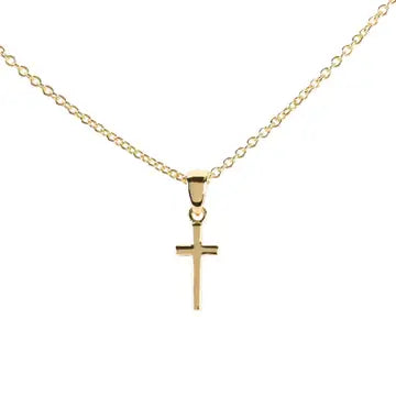 Mini Box Cross 9/16"L Gold Plate 18"