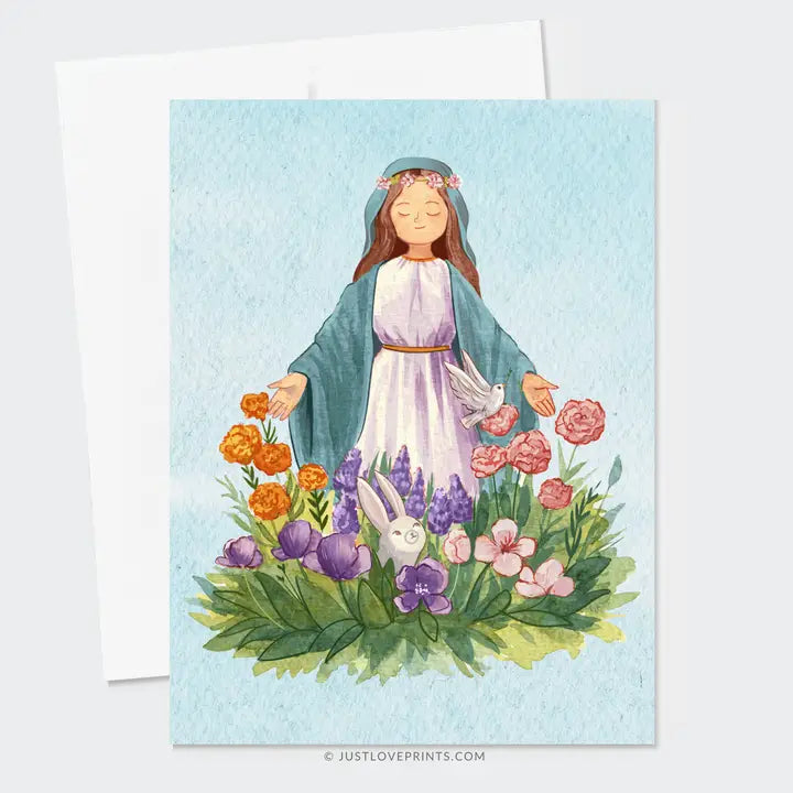 Mary's Garden Greeting Card