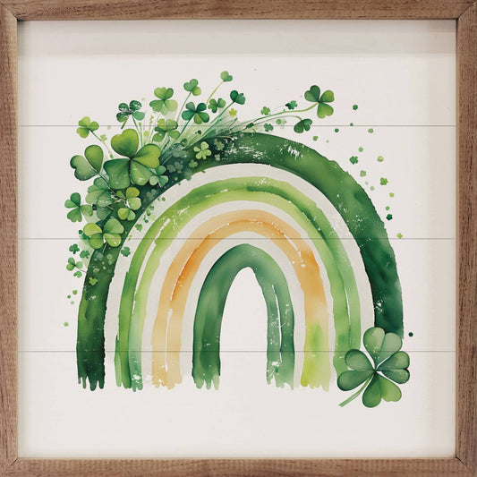 Rainbow And Clovers White