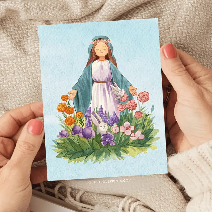 Mary's Garden Greeting Card